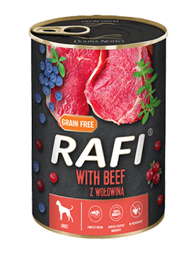 RAFI Z WOŁOWINĄ 24x400G PIES